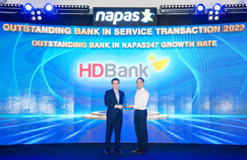 HDBank được vinh danh về tốc độ tăng trưởng giao dịch Napas 247