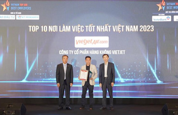 Vietjet được vinh danh Top 5 ‘Nơi làm việc tốt nhất Việt Nam’