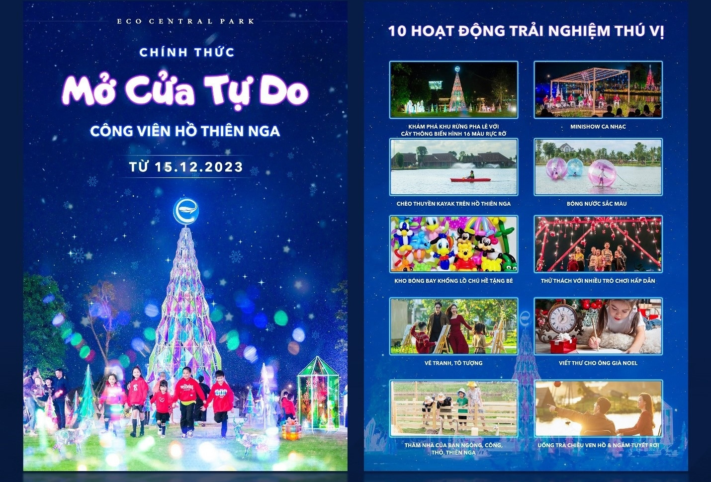 Nghệ An: Công viên Hồ thiên nga Eco Central Park mở cửa tự do từ 15/12