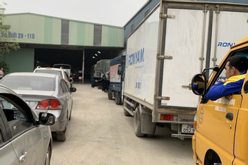 Ô tô xếp hàng dài chờ đăng kiểm tại Hà Nội