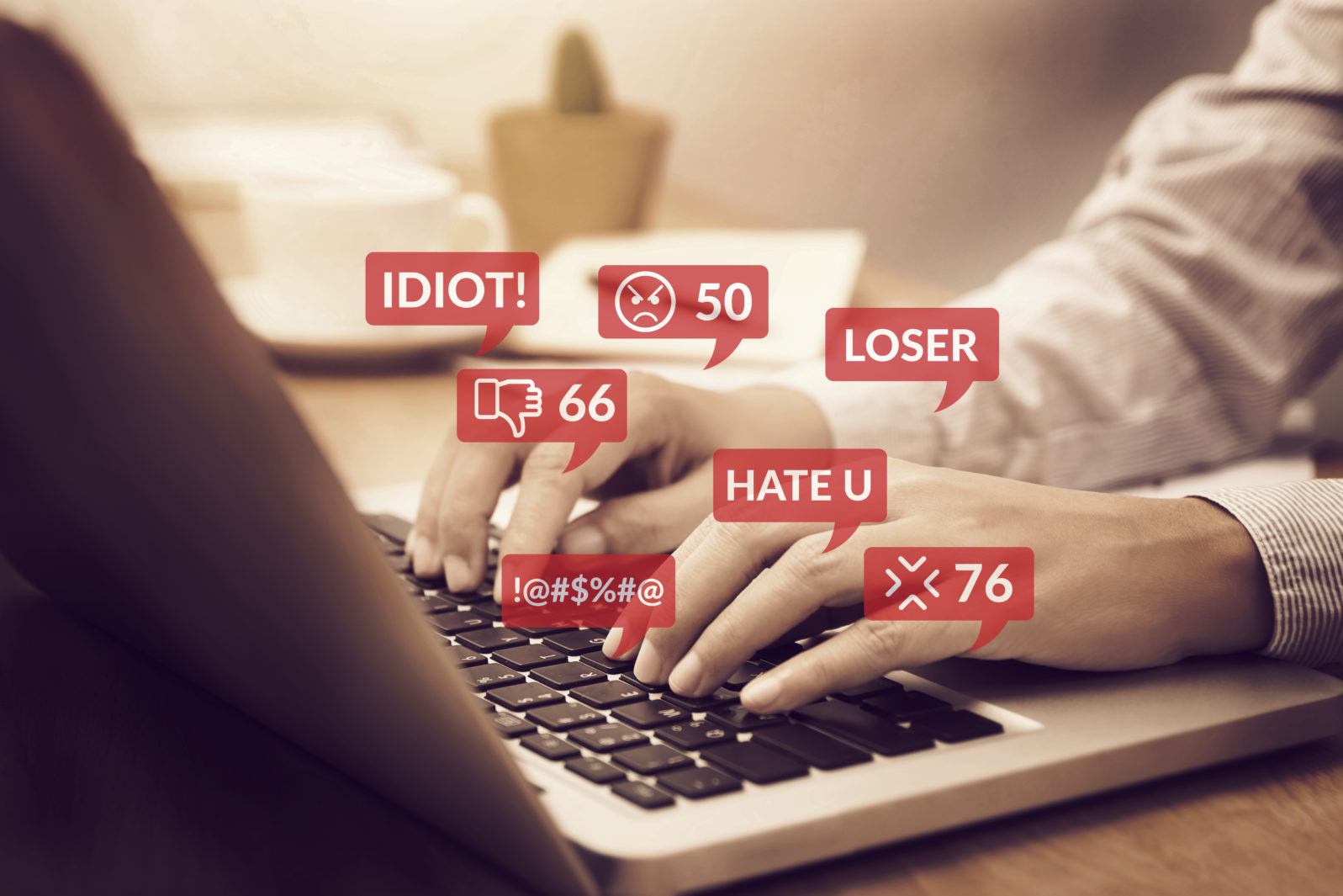 cyber bullying concept people using notebook computer laptop for social media interactions with notification icons of hate speech and mean comment in social network stockpack adobe stock 1597x1065.jpg
