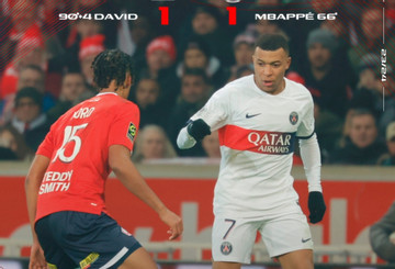 Mbappe lập công, PSG tuột chiến thắng phút 94