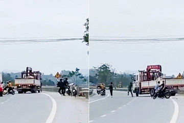 Thông tin bất ngờ vụ nhóm thanh niên chặn xe tải, đập vỡ kính ở Nghệ An
