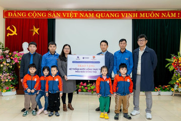 Bắc Ninh: Synopex Việt Nam tặng các trường học hệ thống lọc nước uống trực tiếp