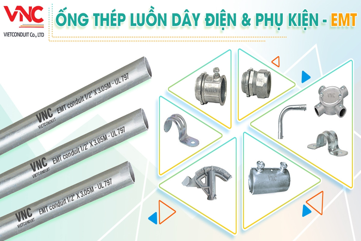 Ông thép luồn dây điện EMT của Vietconduit được lòng nhà thầu