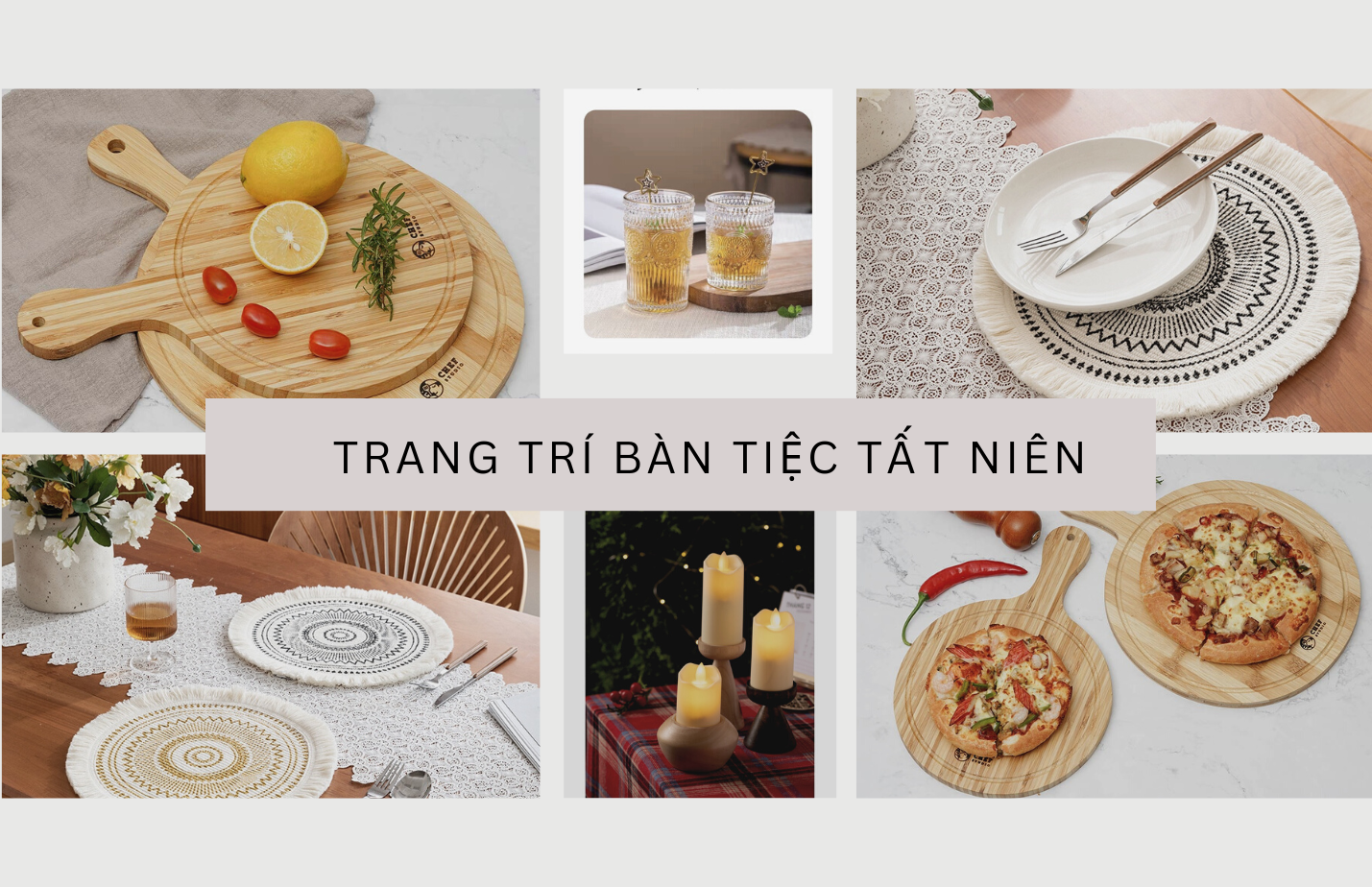 Chọn phụ kiện trang trí bàn tiệc đẹp mắt, giá ưu đãi trên Shopee