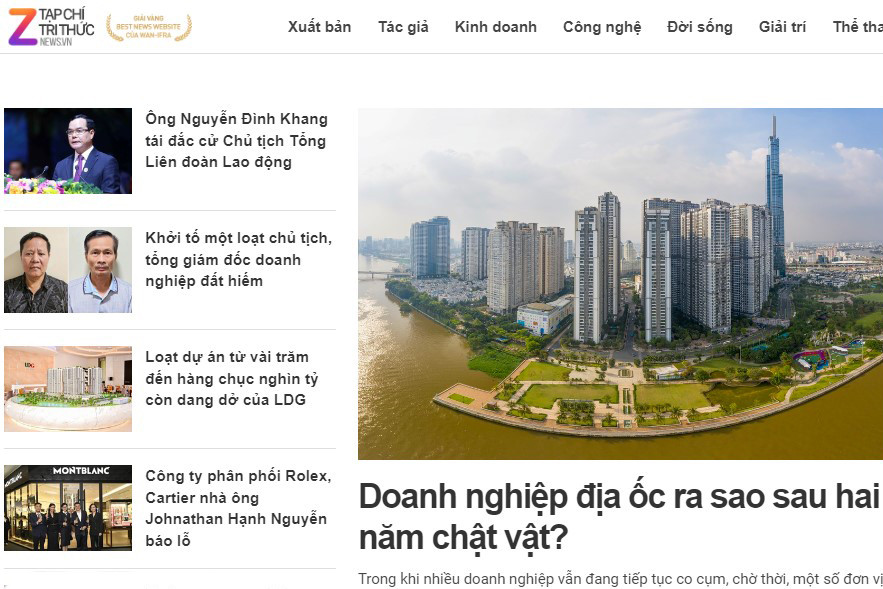 Tạp Chí điện Tử Tri Thức Trực Tuyến Trở Lại, đổi Từ Zing News Thành Znews