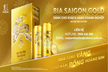Bia Saigon Gold phiên bản Tết Rồng thu hút khách hàng doanh nghiệp