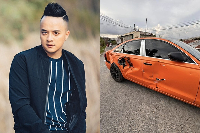 Ô tô của ca sĩ Cao Thái Sơn bị tàu hỏa tông ở Đà Lạt