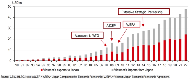 Japan-VN bilateral ties see great potential