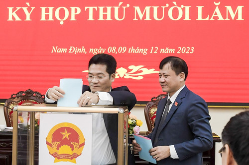 4 lãnh đạo tỉnh Nam Định đều đạt phiếu tín nhiệm 100%