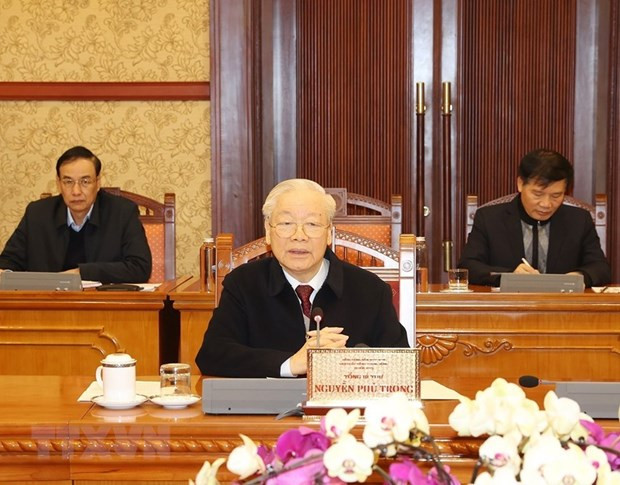 Tong Bi thu chu tri hop Ban Bi thu danh gia viec to chuc Tet Quy Mao hinh anh 2