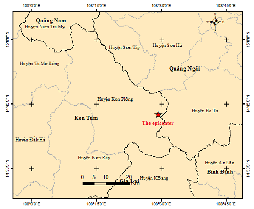 Kon Tum struck by five consecutive tremors