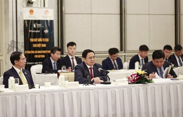 PM works with leaders of major investment funds in Singapore hinh anh 1