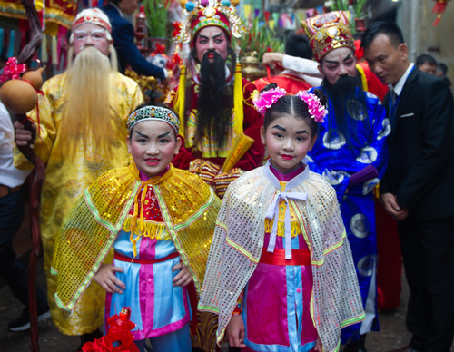 Tiểu đồng, Ngọc nữ và các vị Tam đa nổi bật tại lễ hội ở vùng đất Kinh Bắc