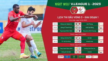 Lịch thi đấu V-League 2023 vòng 3 hôm nay