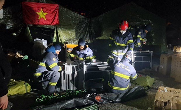 Vietnamese team begins search, rescue mission in Turkey hinh anh 1