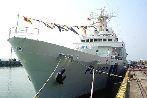 Hình ảnh tàu bảo vệ bờ biển Nhật Bản đến Đà Nẵng