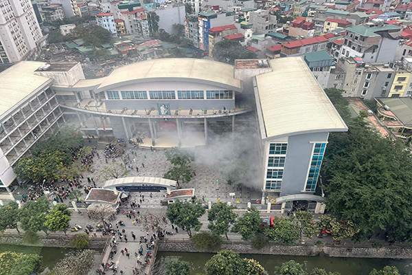 Hà Nội: Cháy tại Trường tiểu học Yên Hòa