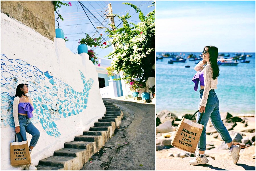 Mê đắm làng chài xinh đẹp như 'Santorini thu nhỏ' ở Quy Nhơn