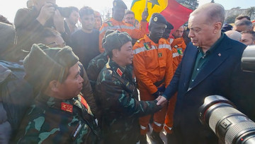Turkish President visits Vietnamese rescue force