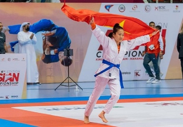 Vietnam wins two golds at ongoing Asian Jujitsu Championship 2023 hinh anh 1