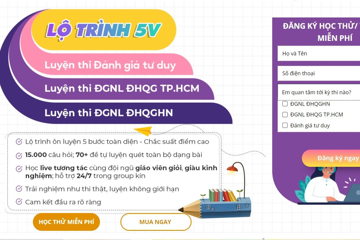 Ma trận mời chào luyện thi đánh giá năng lực, chuyên gia nói gì?