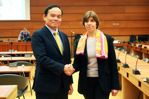 Dự phiên họp nhân quyền, Phó Thủ tướng Trần Lưu Quang gặp lãnh đạo tổ chức quốc tế