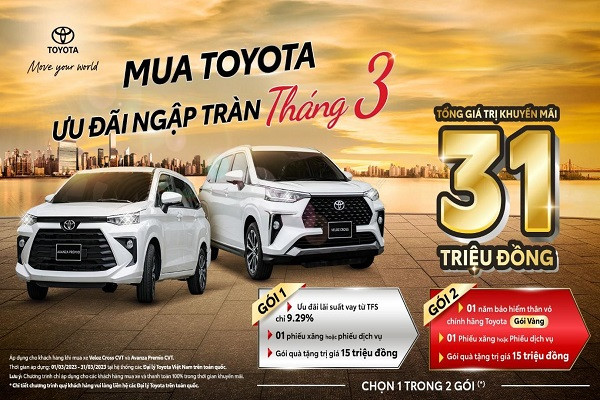 Ưu đãi hấp dẫn cho khách mua Veloz Cross, Avanza Premio trong tháng 3