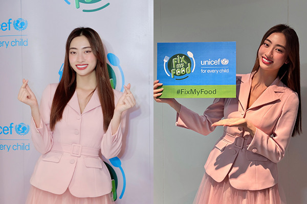 Hoa hậu Lương Thùy Linh tham dự sự kiện của UNICEF tại Thái Lan