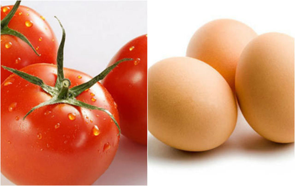 Nguyên liệu nấu nướng canh quả cà chua trứng