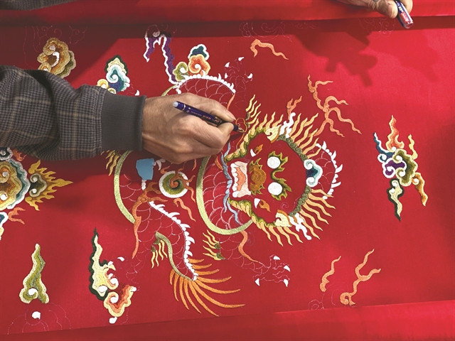 Embroidering in a royal tradition