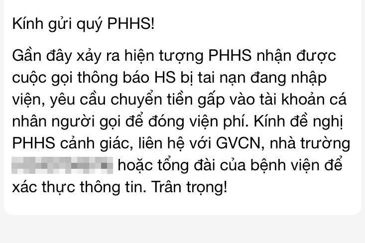 Kịch bản lừa đảo 'con đang cấp cứu, yêu cầu chuyển tiền gấp' xuất hiện ở Hà Nội