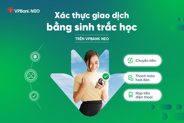 VPBank ứng dụng công nghệ xác thực giao dịch bằng khuôn mặt, vân tay