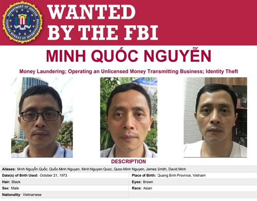 Vietnamese man wanted by FBI for alleged money laundering