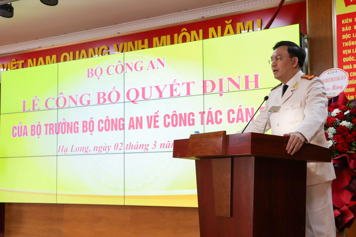 Trung tá Cù Quốc Thắng làm Phó Giám đốc Công an tỉnh Quảng Ninh