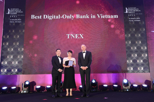 TNEX nhận giải Ngân hàng thuần số tốt nhất Việt Nam 2023