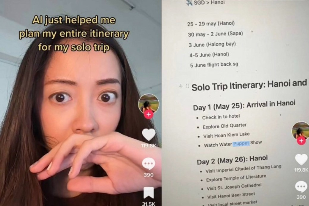 Dân mạng trầm trồ về lịch trình du lịch Việt Nam do trí tuệ nhân tạo đưa ra