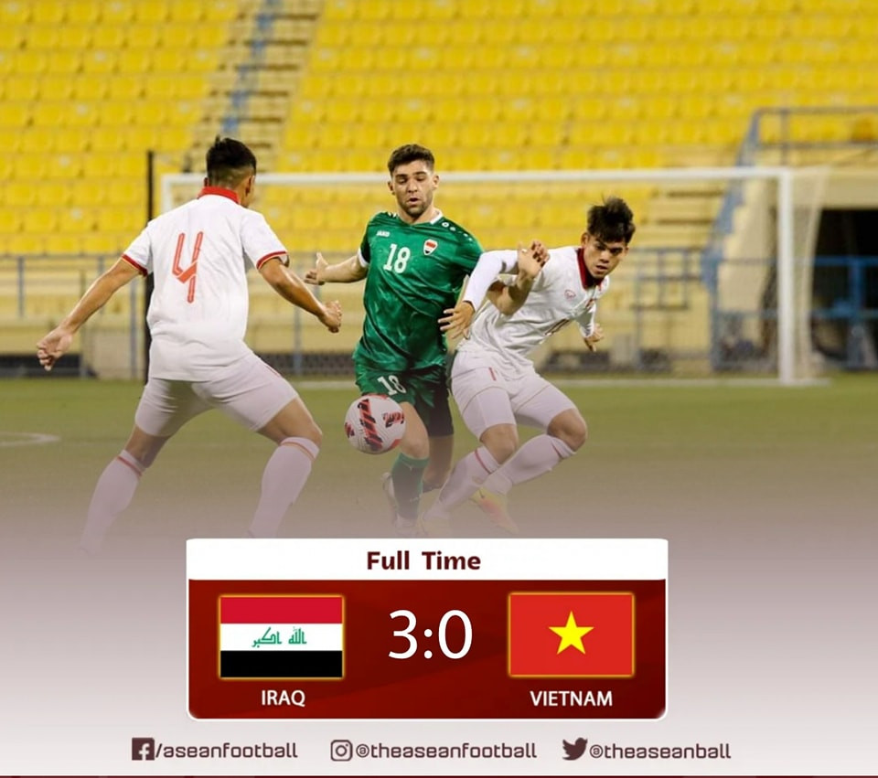 Kết quả bóng đá U23 Việt Nam vs U23 Iraq