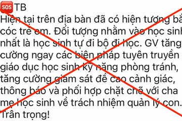 Không có việc bắt cóc trẻ em tại quận Hoàng Mai