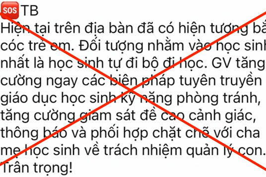 Không có việc bắt cóc trẻ em tại quận Hoàng Mai