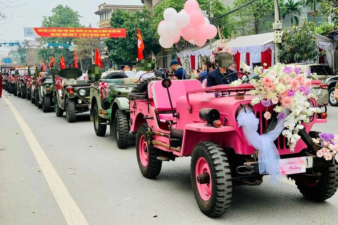 Tạm giữ 6 xe Jeep tham gia rước dâu ở TP Thái Nguyên