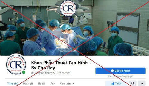 Bệnh viện Chợ Rẫy cảnh báo trang giả mạo khoa Tạo hình thẩm mỹ