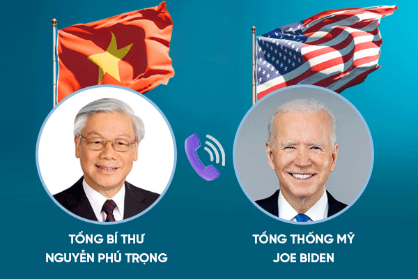 Tổng Bí thư Nguyễn Phú Trọng điện đàm cấp cao với Tổng thống Mỹ Joe Biden