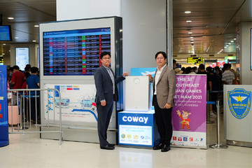 Máy lọc không khí Coway chăm sóc sức khoẻ hành khách sân bay Tân Sơn Nhất