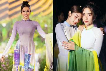 Hoa hậu Ngọc Châu, Nam Em - Nam Anh duyên dáng với áo dài lụa