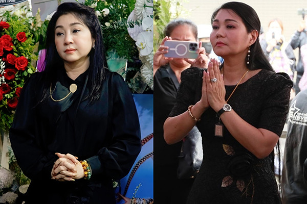 Ngọc Huyền thất thần, Thoại Mỹ túc trực bên linh cữu NSƯT Vũ Linh