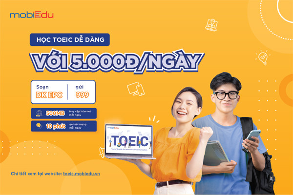 Học TOEIC tiết kiệm trên mobiEdu