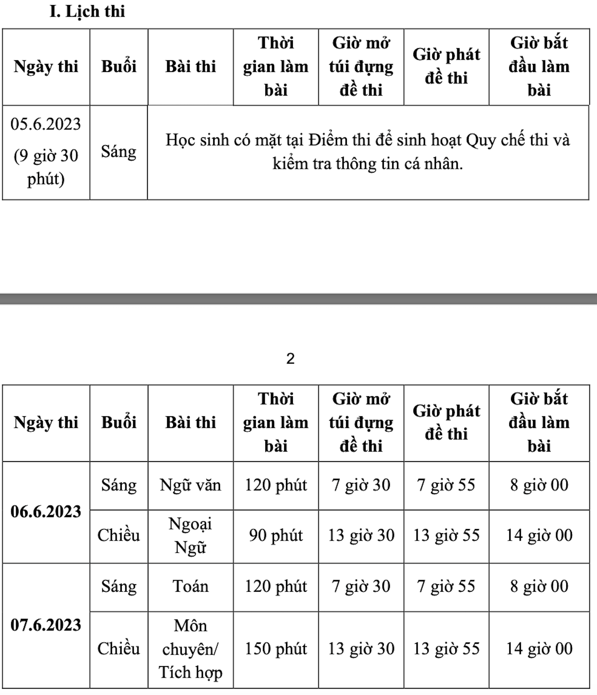 Lịch thi vào lớp 10 tại TP.HCM 2023 chi tiết