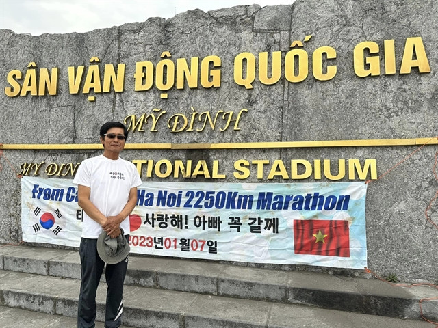 South Korean man runs 2,358km across Vietnam, and isn’t finished yet